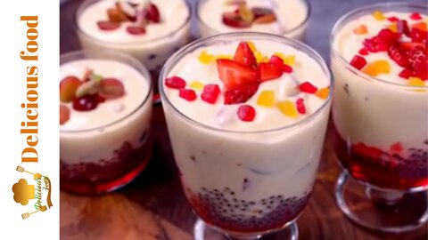 10 minutes fruit cream recipe