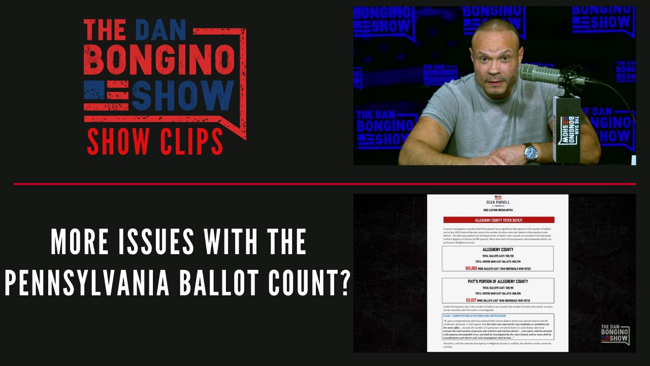 More Issues With The Pennsylvania Ballot Count? - Dan Bongino Show Clips