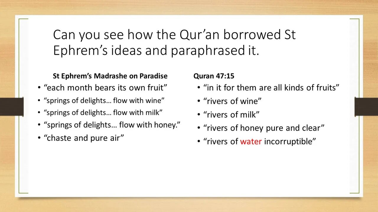 #9 Qur'an references ****** when it describes Paradise. Smoking gun!