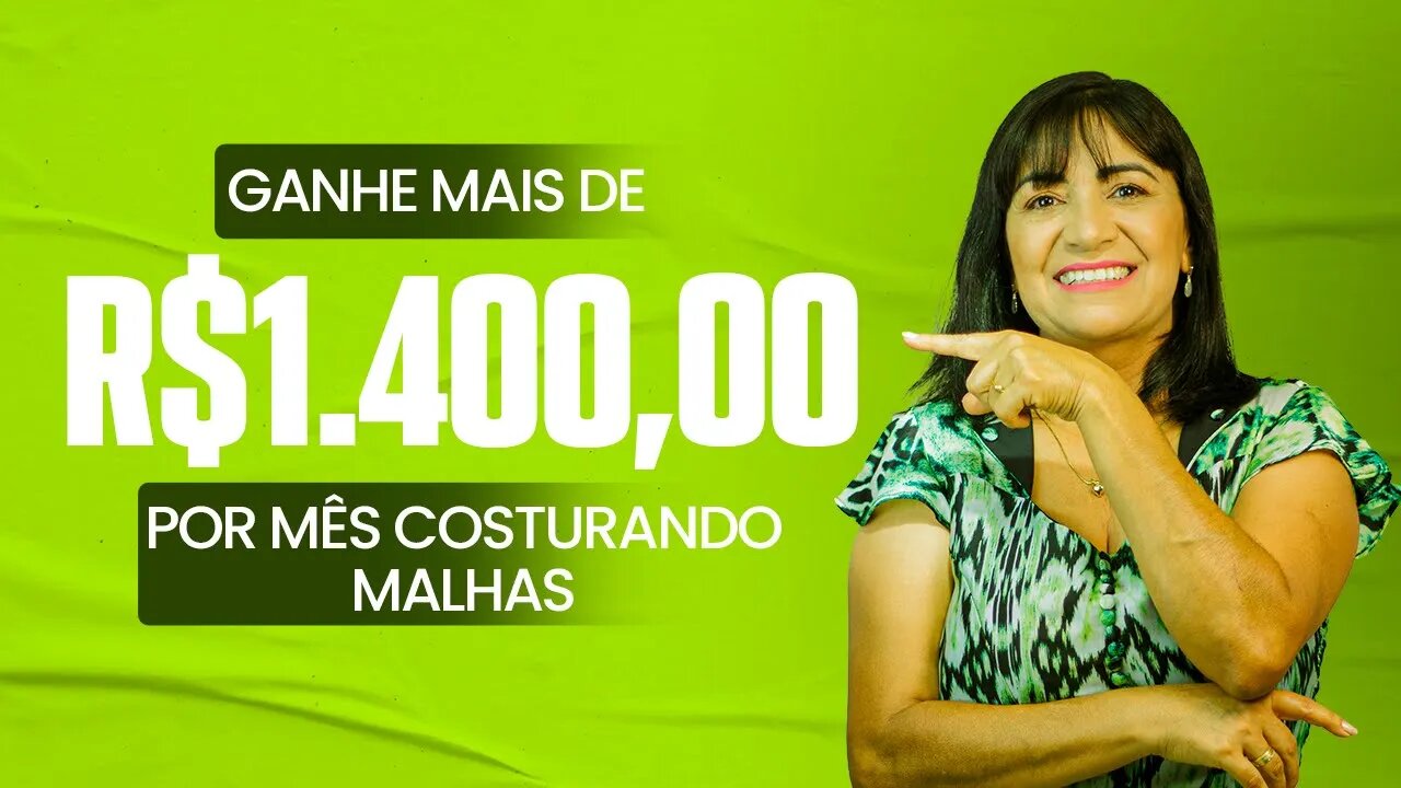 Ganhe mais de 1500 reais por mês Costurando Malhas