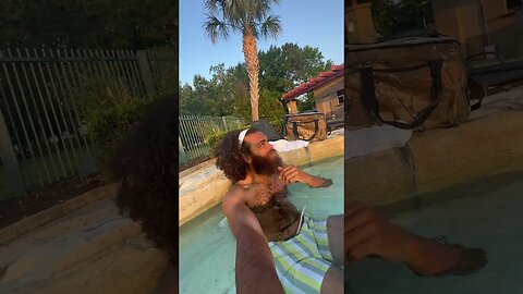 sunrise in the hot tub with Rock Mercury