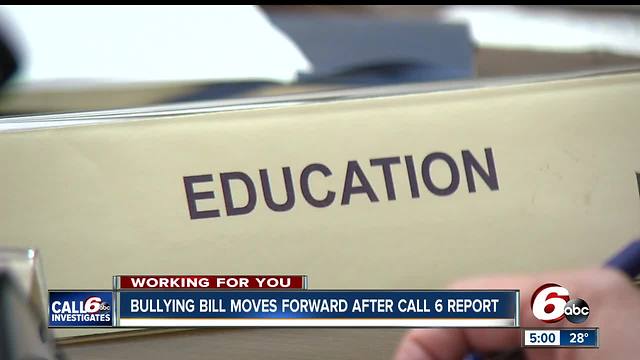 Indiana lawmakers are moving forward with a bill that aims to improve how schools report bullying incidents to the state