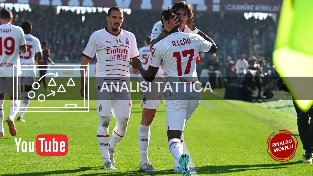 SALERNITANA-MILAN, analisi tattica. TONALI e il "piolismo" che porta LEAO al gol!