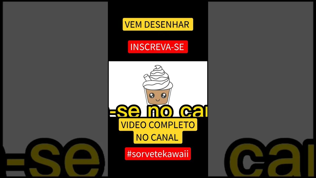COMO DESENHAR SORVETE KAWAII FÁCIL #desenho #shorts #desenhofacil #desenholivre #desenhofofo
