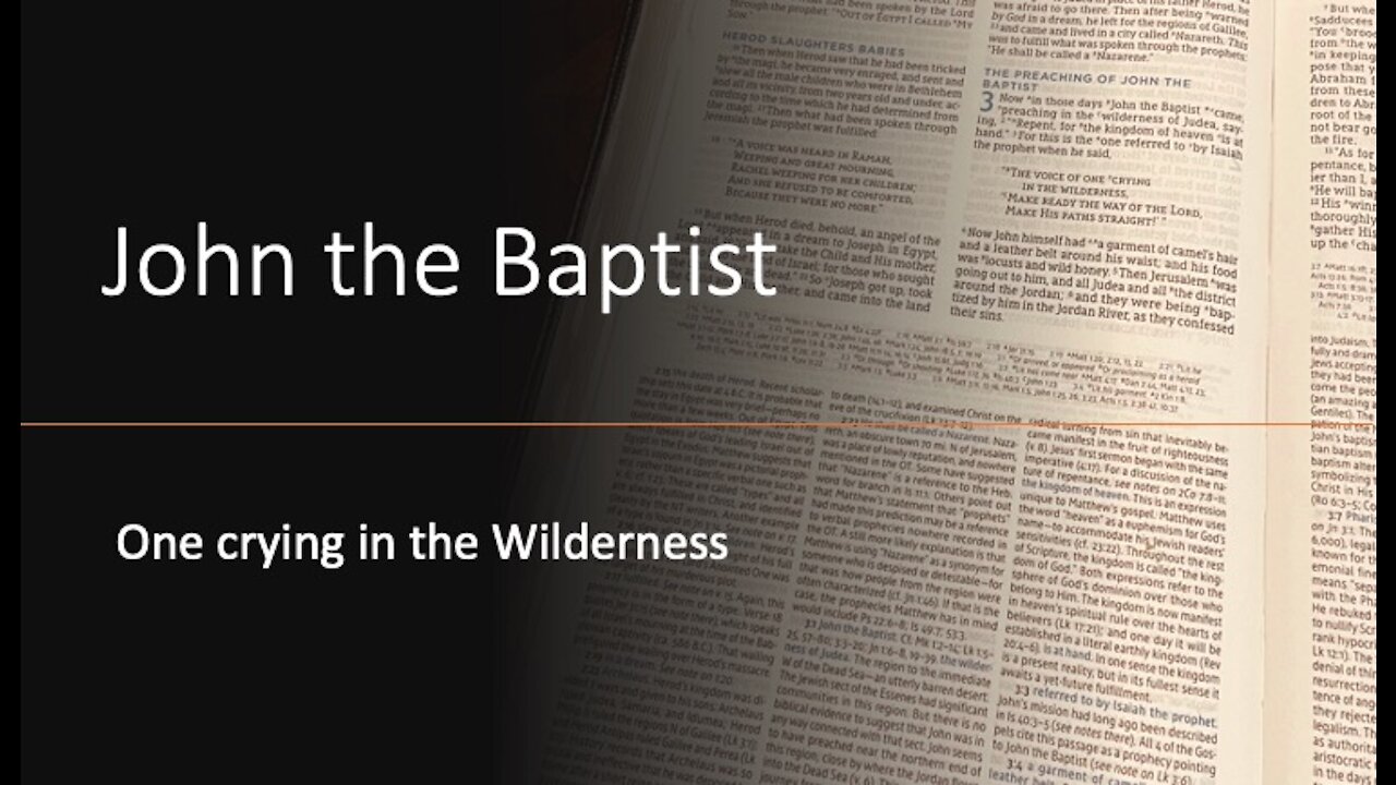 John The Baptist Part 2 with BC and AD changes, Biblical history and the missing Ark