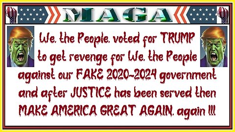 We, the People , voted for TRUMP to get revenge for We, the People