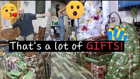 VLOGMAS:Our First Christmas Together Wrapping Gifts for the Family