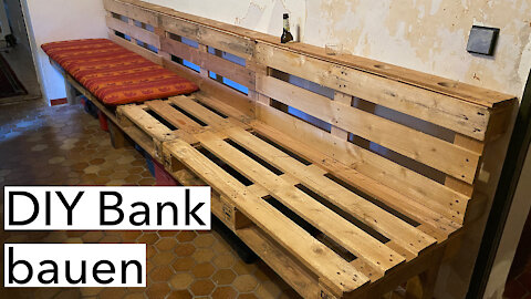 DIY Palettenbank selber bauen | mit einem Modul oder mehreren Modulen | Partybank [4K]