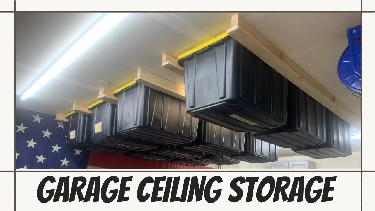 Storage on Garage Ceiling | HOME DEPOT TOTES