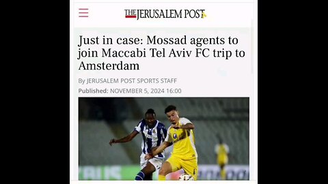 Before the match Jerusalem Post announced mossad is joining Israeli hooligans in Amsterdam. ⏬Read dp