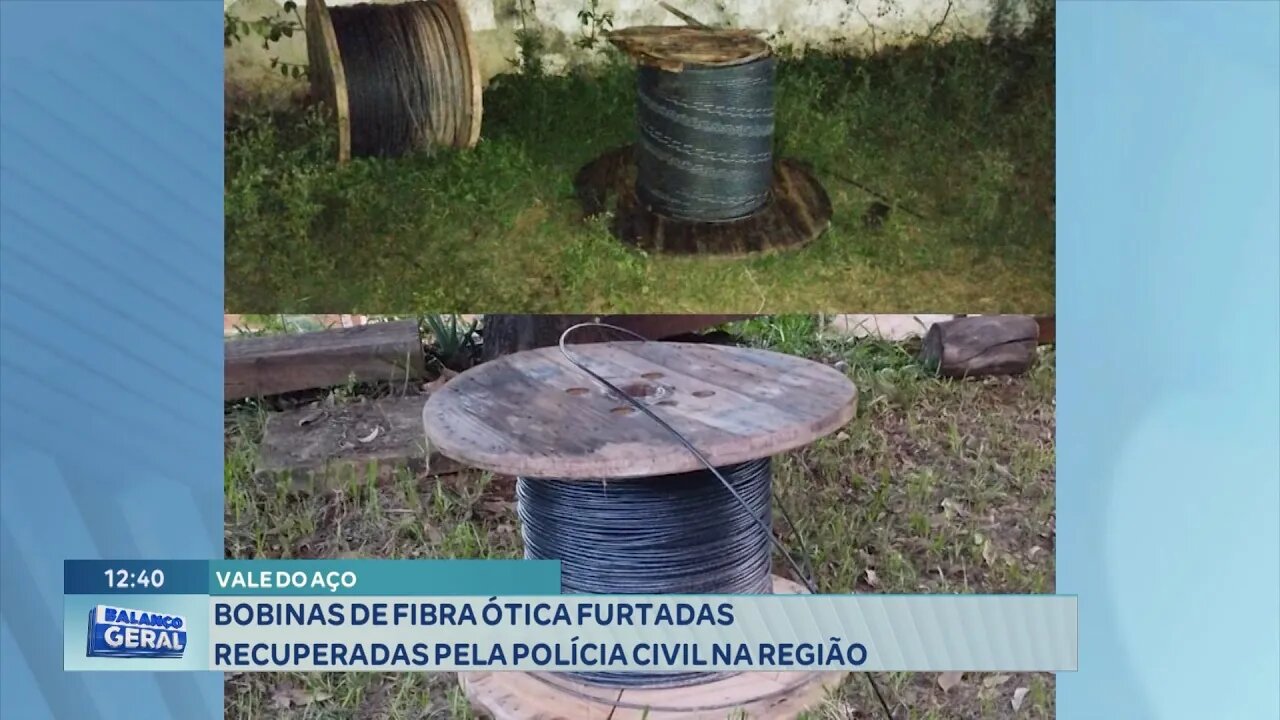 Vale do Aço: Bobinas de Fibra Ótica Furtadas Recuperadas pela Polícia Civil na Região.