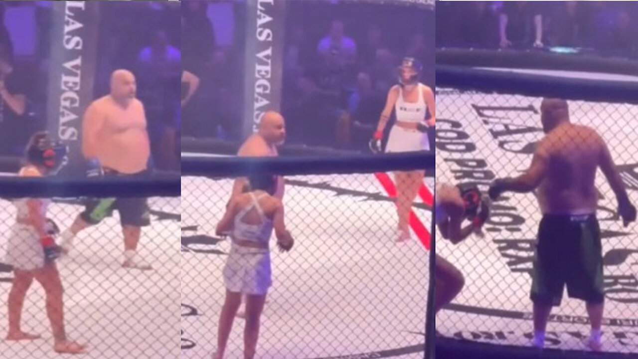 2 Women vs 1 Man in A MMA Cage Fight