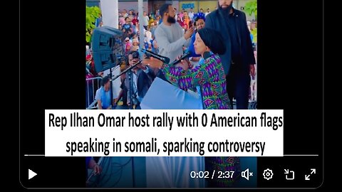 Rep Ilhan Omar host event with 0 American flags while speaking in somali, sparking controversy