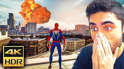 WOW! PS5 Spiderman in Unreal Engine 5 😨 | 4K GAMEPLAY ( Mind Blowing Footage ) - SKizzle Reacts