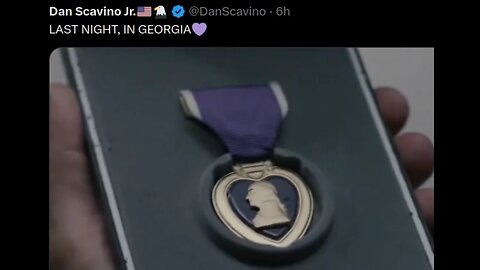 President Trump receives Purple Heart - Dan Scavino Jr. post 10 23 2024