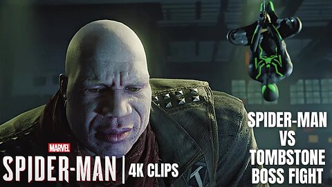 Spider-Man VS Tombstone Boss Fight | Ultimate Difficulty | Marvel's Spider-Man 4K Clips