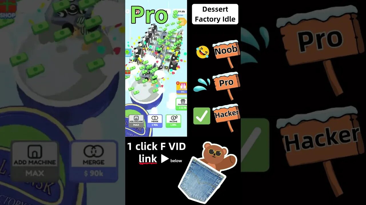 🤣NOOB vs PRO💦 vs HACKER✅ - Dessert Factory Idle | @PocketBear470