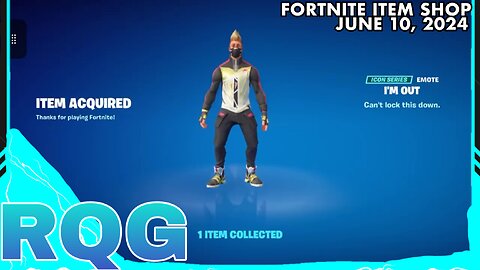 “NEW” I’M OUT ICON EMOTE IS HERE! FORTNITE ITEM SHOP (June 10, 2024)