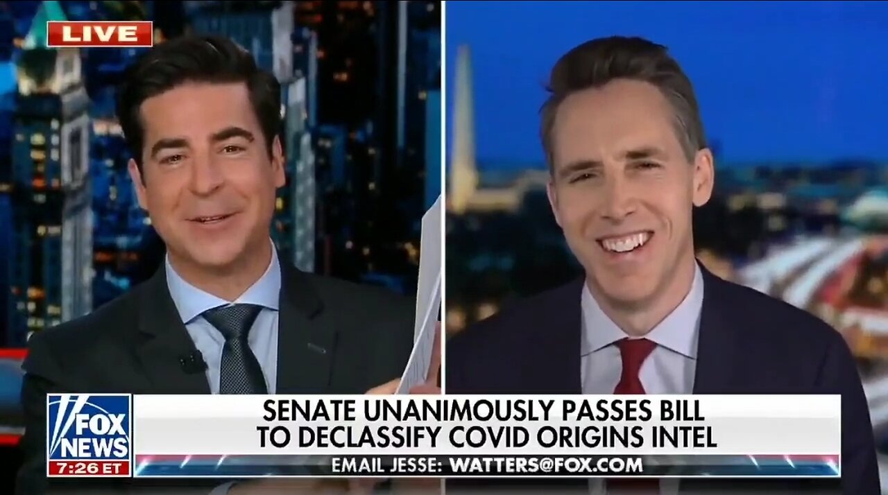 Senate Passed Bill To Declassify ALL Info On COVID Origins: Sen Hawley