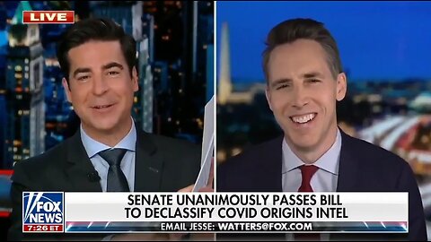 Senate Passed Bill To Declassify ALL Info On COVID Origins: Sen Hawley