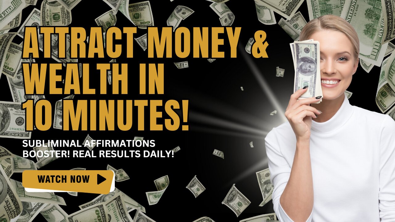 ATTRACT MONEY & WEALTH IN 10 MINUTES! SUBLIMINAL AFFIRMATIONS BOOSTER! REAL RESULTS DAILY!