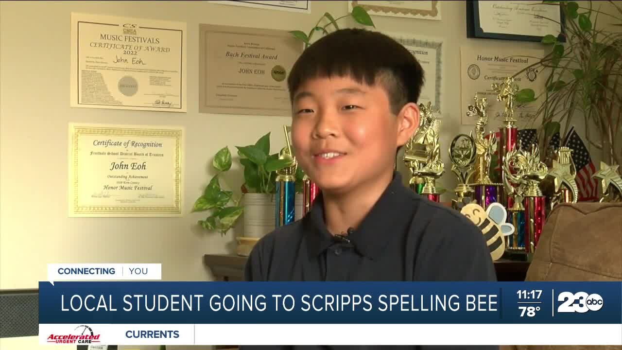 Kern County 8th grader John Eoh prepares for Scripps National Spelling Bee