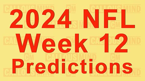 2024 National Football League Week 12 Predictions