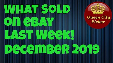 What Sold on eBay Last Week Dec 2019