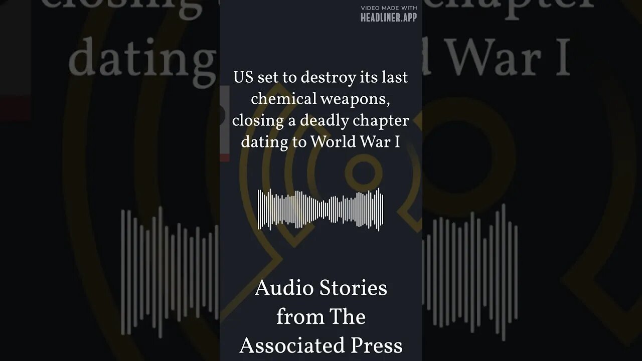 US set to destroy its last chemical weapons, closing a deadly chapter dating to World War I |...