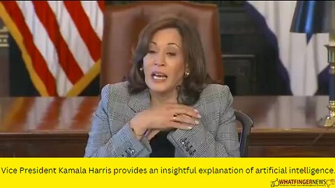 Vice President Kamala Harris provides an insightful explanation of artificial intelligence.