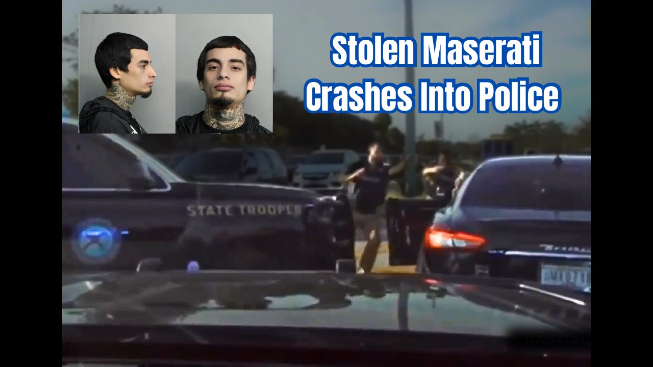 High-Speed Police Chase: Stolen Maserati in Miami, Florida Dashcam Footage