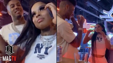 Blueface "GF" Chrisean Rock Ready To Throw Hands After Going Thru His Phone! 🥊