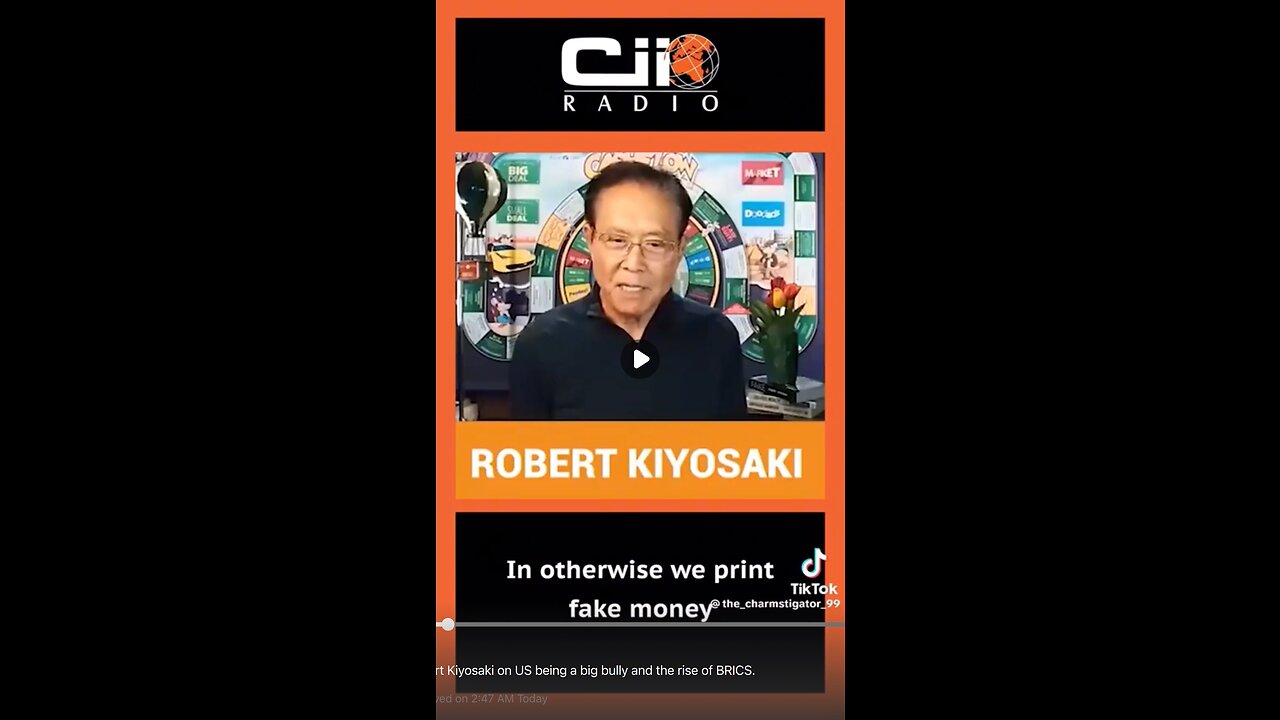 Robert Kiyosaki on US being a big bully and the rise of BRICS.