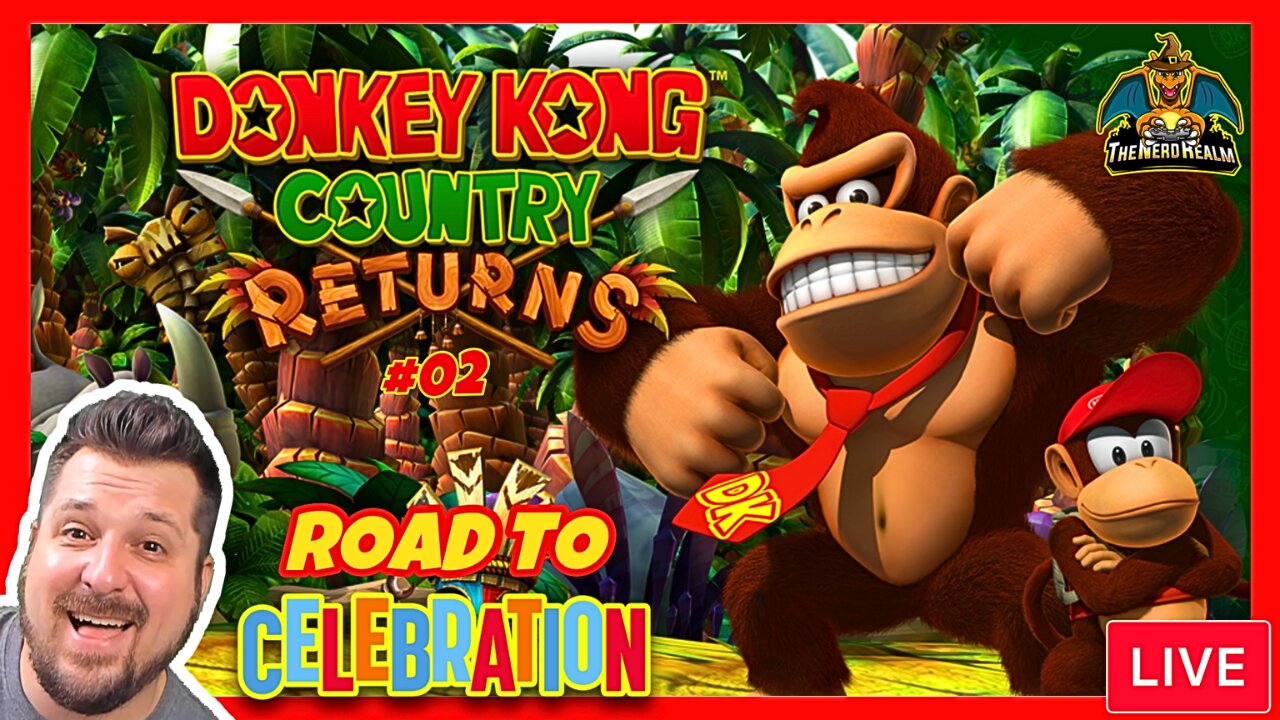 Road to Celebration GIVEAWAYS! Donkey Kong Country Returns #02 | 1st Time Playthrough