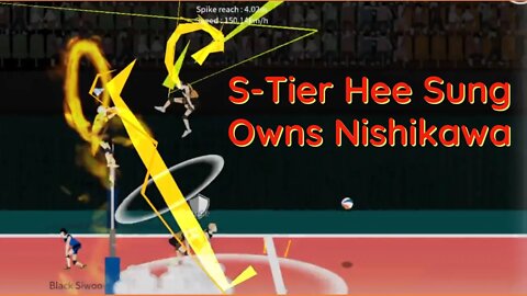 The Spike Volleyball - S-Tier Hee Sung Absolute Blocks Nishikawa To Death