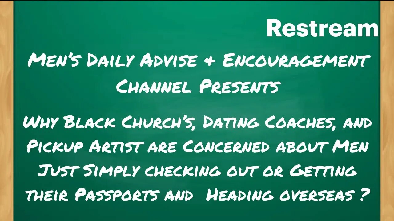 Why are Church's & Dating Coaches are Concerned about Men Checking out ??? #MGTOW #PASSPORTGANG