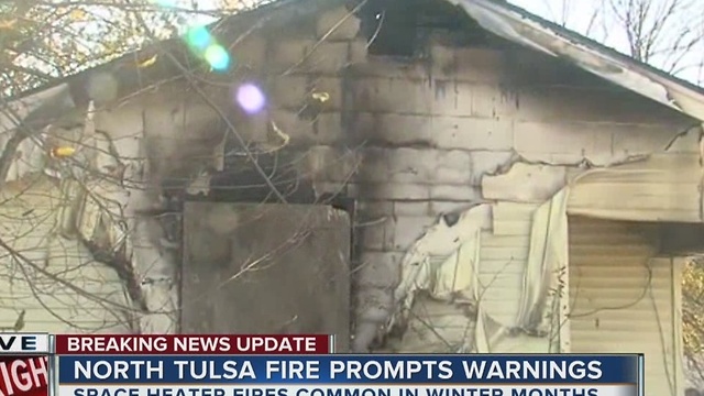 Man in critical condition after house fire in North Tulsa