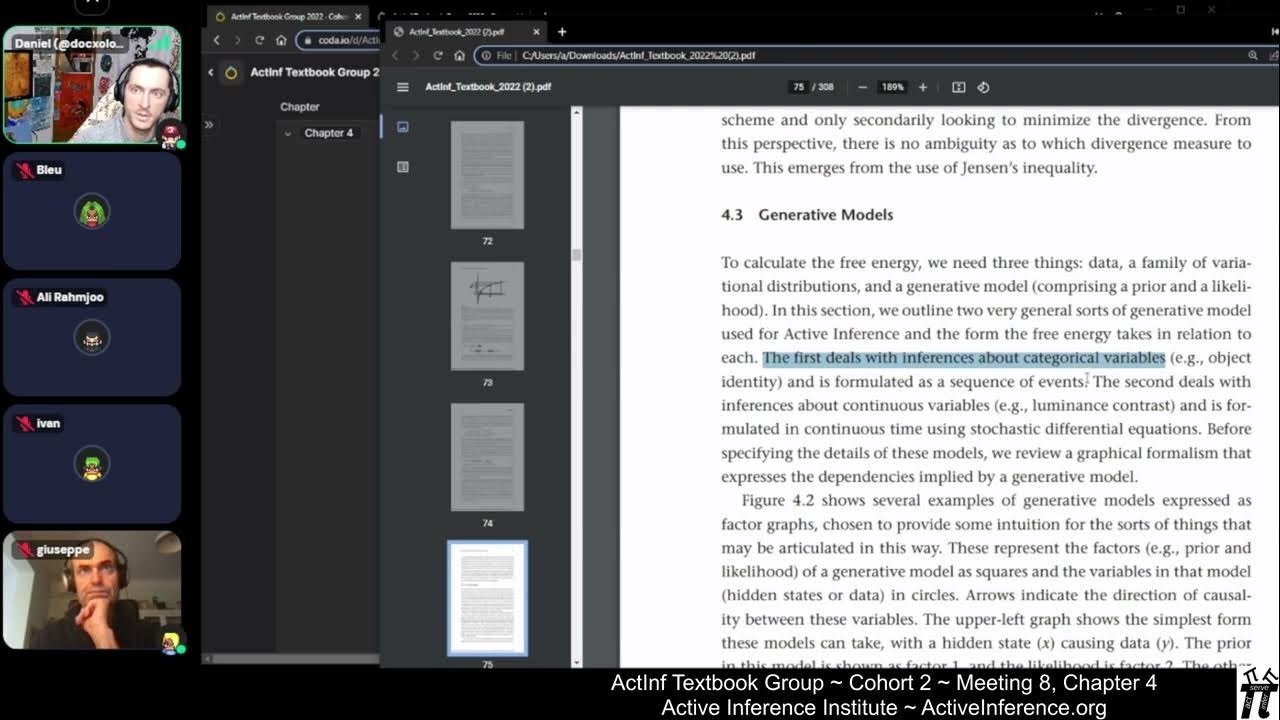 ActInf Textbook Group ~ Cohort 2 ~ Meeting 8 (Chapter 4, part 1)