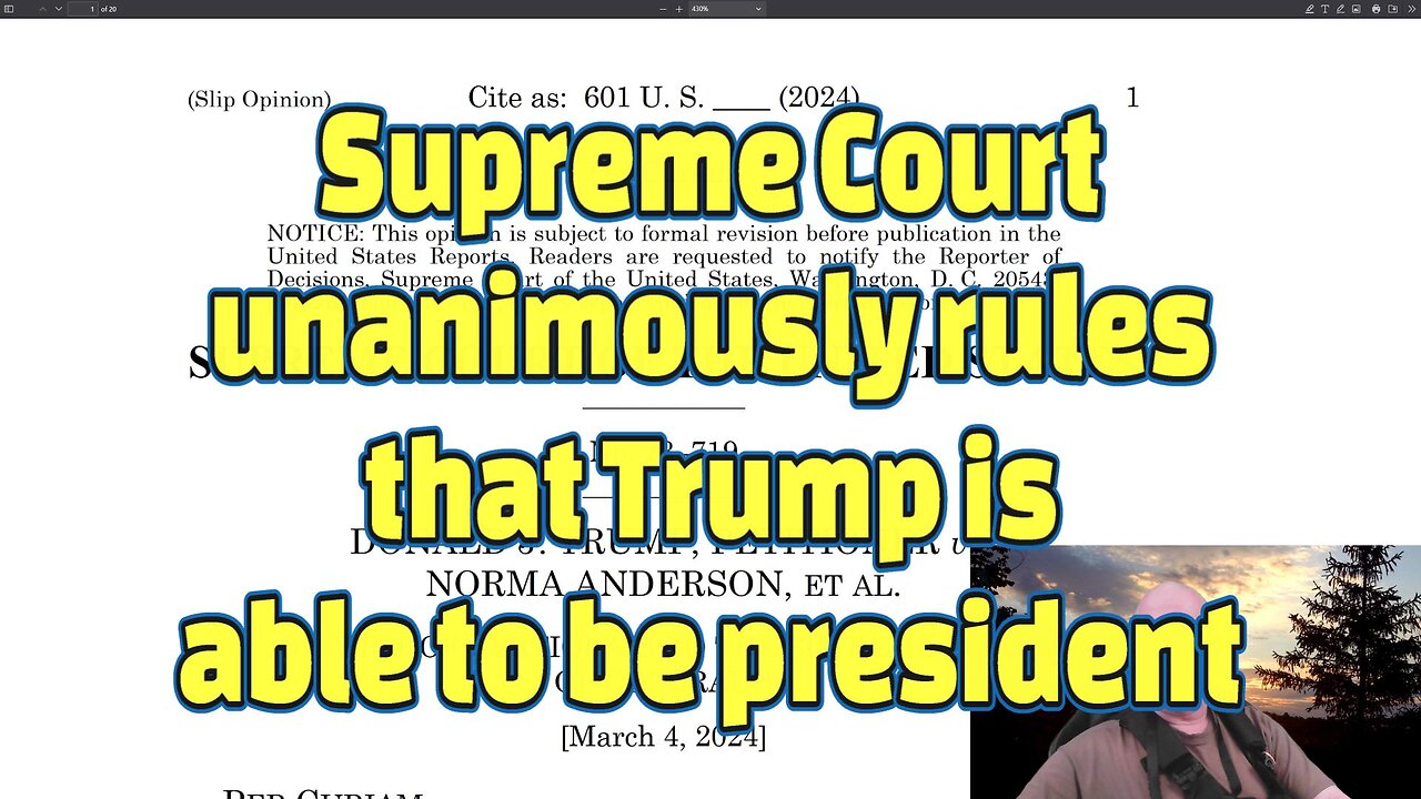 Supreme Court unanimously rules that Trump is able to be president-#461