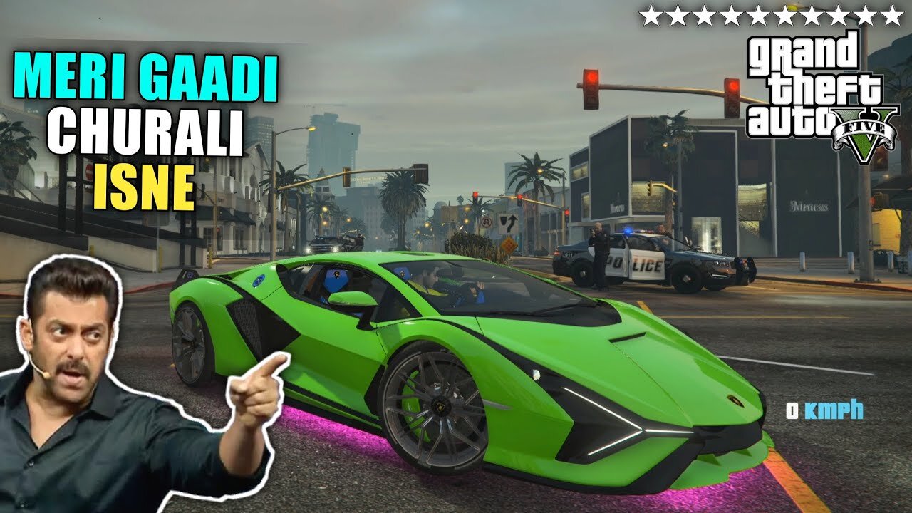 I STOLE A BIG CELEBRITY'S LAMBORGHINI-GTA V GAMEPLAY #4