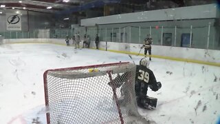 Mitchell High hockey team competing for a national championship