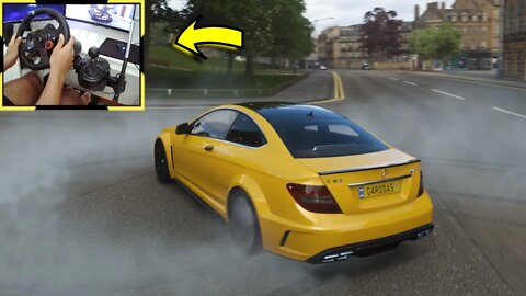 MERCEDES BENZ C63 AMG COUPE - Forza Horizon 4 gameplay / Volante Logitech g29