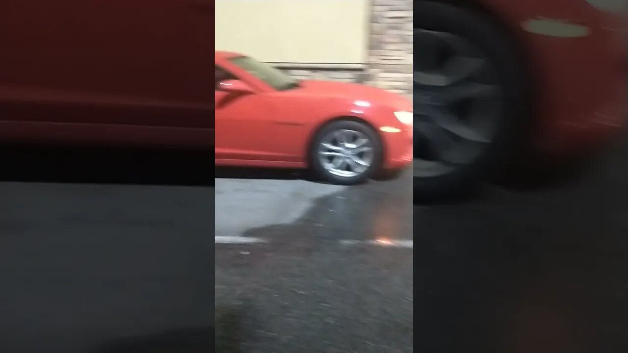 Narcissistic Gang Stalking 🤡 showing off in red Camaro