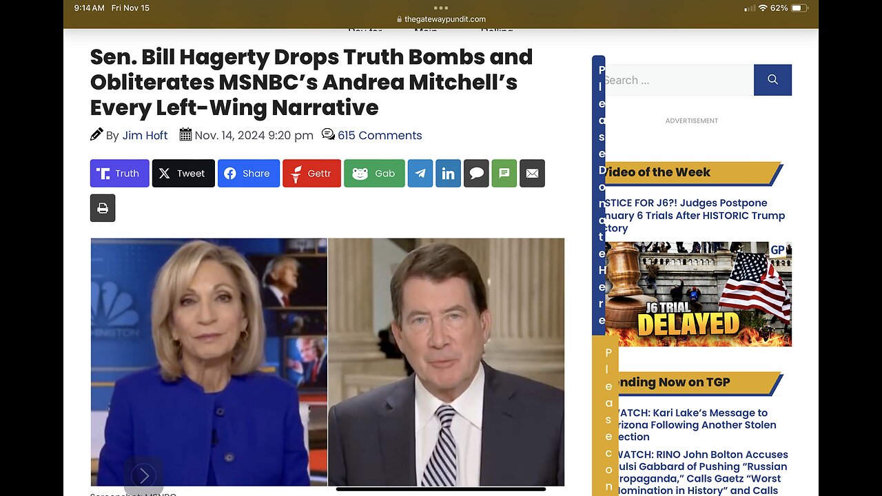 Sen. Bill Hagerty Drops Truth Bombs and Obliterates MSNBC’s Andrea Mitchell’s Every Left-Wing Narr.