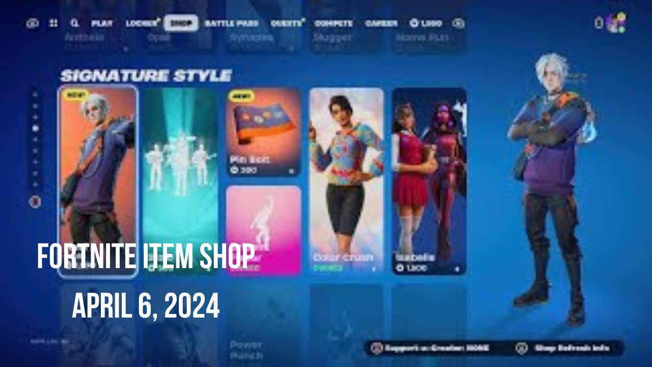 Fortnite Item Shop|April 6, 2024(*New* Hael Skin and Pin Bolt Wrap)