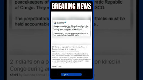 2 Indians on a peacekeeping mission killed in Congo during anti-UN protests #shorts #news