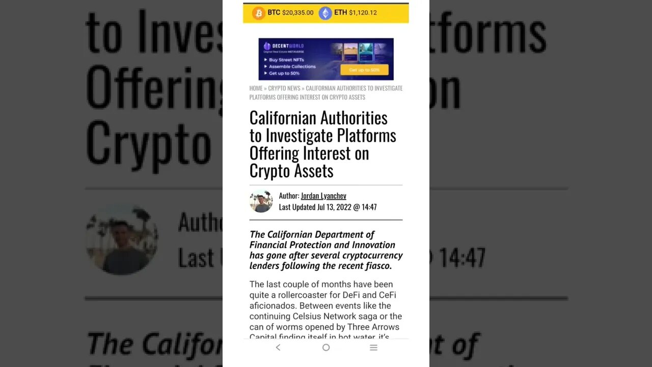 Californian Authorities to Investigate Platforms Offering Interest on Crypto Assets #cryptomash