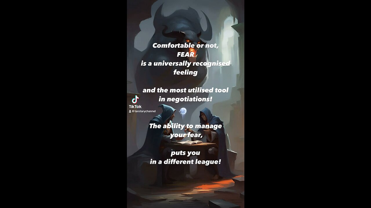 Understand your fears! #negotiation #courage #selfawareness #selfmastery #tarotary #tarotinsights