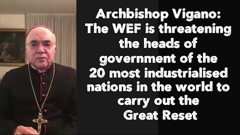 WEF is threatening the heads of government of the 20 most industrialise to carry out the Great Reset