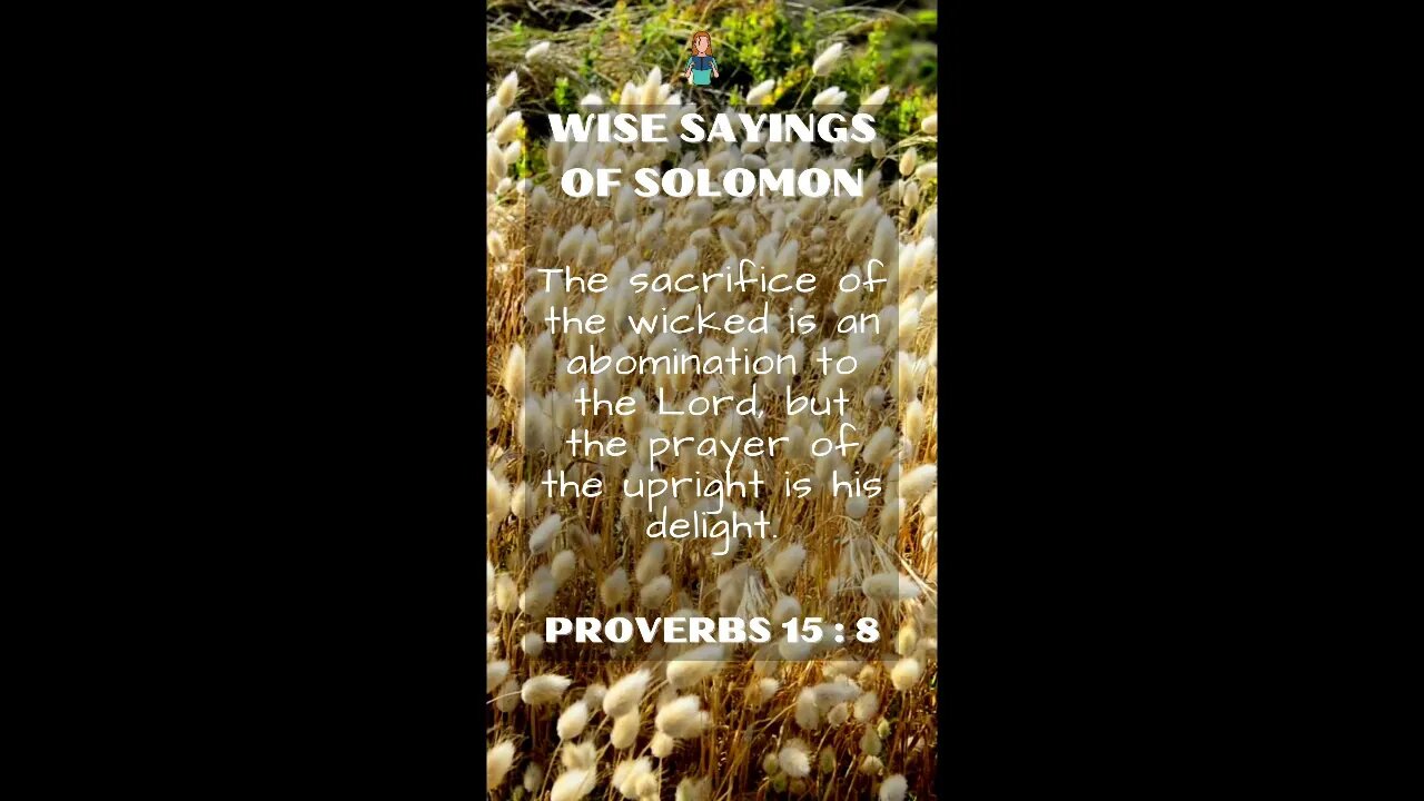 Proverbs 15:8 | NRSV Bible | Wise Sayings of Solomon